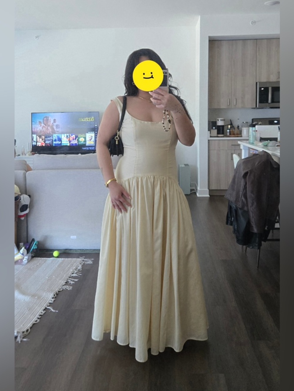 Hutch The Ridge Dress Yellow Size 4 Drop Waist Maxi